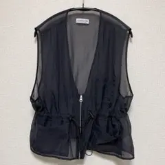 シアーナイロンフィッシングクロップド丈ベスト