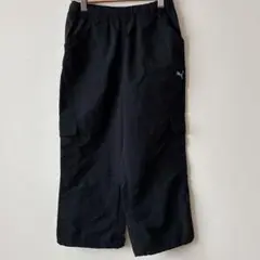プーマ ナイロンパンツ Mサイズ ブラック ウエストゴム 紐付き カーゴポケット