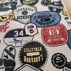 50×25　ラブラドールレトリバー　ワッペン　きなり　オックス　生地　はぎれ