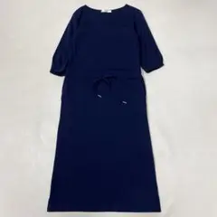 DoCLASSE ストレッチ ジャージー 浅Vネックドロストワンピース