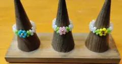 ☆ハンドメイドビーズリング☆3個セット