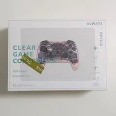 3coins　クリアゲームコントローラー　Switch対応　ピンク