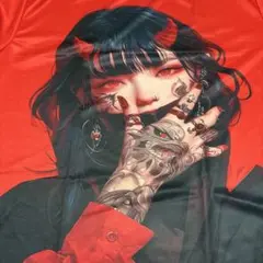 新品 アニメ ガール セクシー Tシャツ 総柄 フルグラ