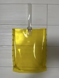 クリアバッグ　イエロー×ホワイト