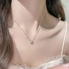 シルバー ハート型ペンダント ネックレス
