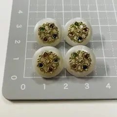 ホワイトボタン　4個セット