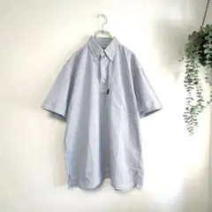 CHAPS チャップス　メンズ シャツ　 ストライプ　L 爽やか　シンプル半袖