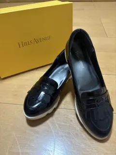 【未使用品】HILLS AVENUE シルバー ローファー　モカシン　22.5 ヒルズアヴェニュー オンラインストア 全タイプ/ローファー