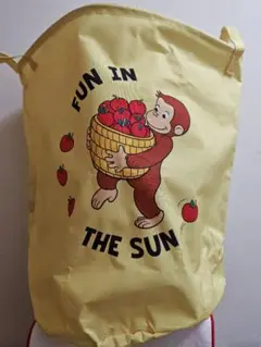 おさるのジョージ　プレミアム　お片付けバッグ　ランドリーバッグ