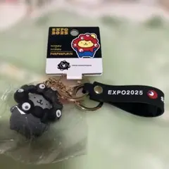 黒ミャクミャク　ポムポムプリン EXPO2025 キーホルダー　新品