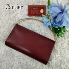 希少✨カルティエ トリニティ ハンドバッグ 財布 フォーマル レザー ボルドー