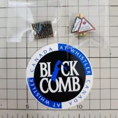 BLACK COMB & ウィスラー・マウンテン ピンバッジ&ステッカーセット