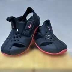 Nike ブラック ピンク キッズサンダル