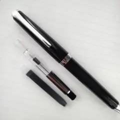 中古【PILOT】パイロット 万年筆 エラボー SF 細字 金属軸