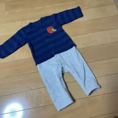 はらぺこあおむし ベビー用 ロンパース80 ERIC CARLE 厚地 美品