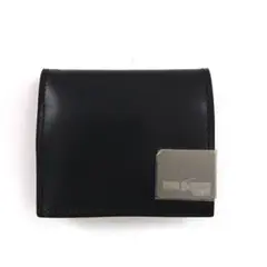 コムサデモードMEN 小銭入れ 黒 未使用級 ロゴ金具