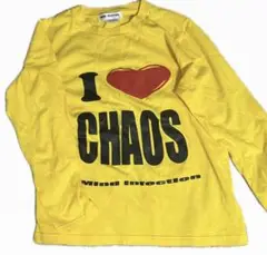 I LOVE CHAOS 長袖Tシャツ イエロー