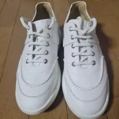 HERMESホワイト レースアップ スニーカー 38.5