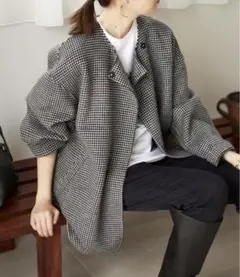 SLOBE IENA HAMILTON ダブルフェイスウールショートコート