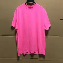 GILDANギルダン☆半袖無地Tシャツ☆ポケット無し☆ネオンピンク蛍光☆Lサイズ