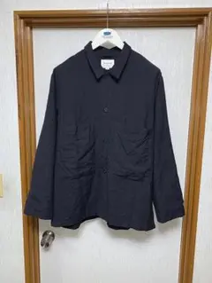 50 美品 24ss STILL BY HAND リネン ウールライトブルゾン