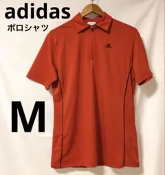 良品‼️adidas メンズ ポロシャツ M 赤　ゴルフウェア