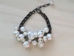 パールビーズ チェーンブレスレット