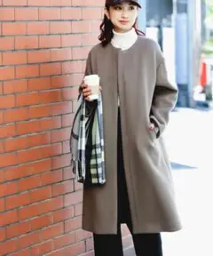 BEAMS ビームス / オーバー ノーカラー コート 22AW