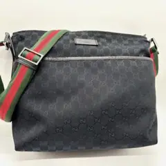 高級 ✨ GUCCI ショルダーバック GG シェリーライン ブラック