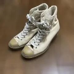 コンバース オールスター ボア ウェッジ　ベージュ 23cm