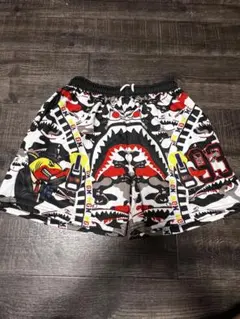 カモフラージュシャークデザインショートパンツBAPEカモウ