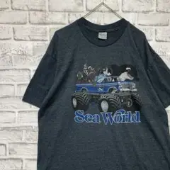 USA製90sヴィンテージTシャツ！シングルステッチ　グレー半袖古着　XL 28