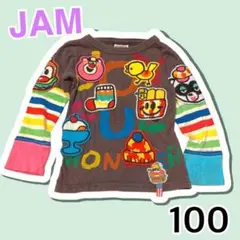 【100】JAM 重ね着風 ワッペンロンティー