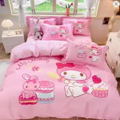 kpsオリジナル マイメロディ ベッド 寝具4点 シーツ 布団 枕カバー ピンク