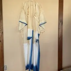 着物リメイク　はぎれ 着物裏・解き・胴裏&八掛　つまみ細工に　ぼかし青N