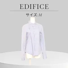 美品 EDIFICE エディフィス カジュアル　シンプル ブルー シャツ
