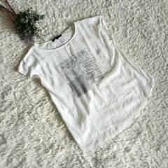 【UNTITLED】Tシャツ/1/ホワイト/ロゴ/半袖/レディース/レア品/白