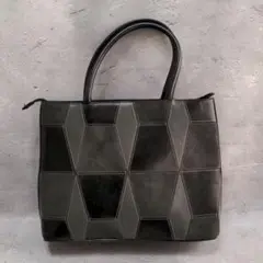 ノーブランド レディース ハンドバッグ 黒 グレー