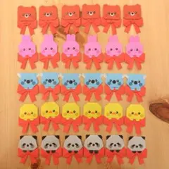 ハンドメイド♡折り紙♡リボンと動物♡30枚♡プレゼント♡イベント