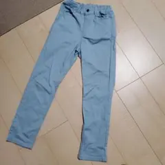 GU　ジーユー　水色スリムフィットボトムス　140