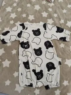 クマ柄ロンパース 50-60cm