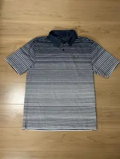 Under Armour ストライプ ポロシャツ ネイビー/ホワイト