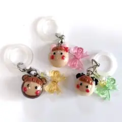 着ぐるみ女の子めじるしアクセサリー3個セットʕ๑•ɷ•๑ʔ