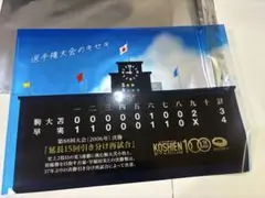 甲子園　オリジナルクリアファイル　未使用ですが折れありです。駒大苫対早実