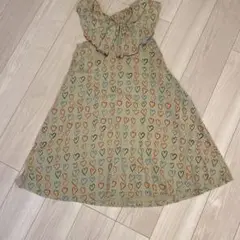 ほぼ未使用　MARK'S HOGAN ハート柄ノースリーブワンピース