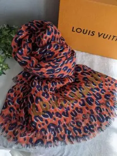 【レア】ルイヴィトン ヒョウ柄ストール レオパード カシミヤ混 高級素材
