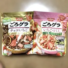 NISSIN ごろグラ いちごづくし チョコいちごバンホーテンブレンド　各1袋