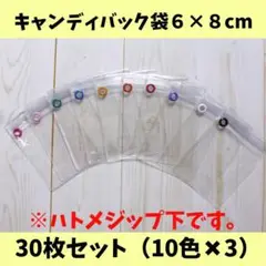 キャンディバッグ袋６×８cm30枚（ハトメジップ下）