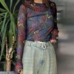 ハンドペイントプリントシアーTEE