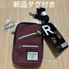 REAL DESIGN スマホショルダーバッグ シザーバッグ　ワインレッド